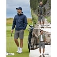 thumbnail image 4 of PULI Men’s Golf Shorts 9 Inch Flat Front Stretch Hybrid Lightweight Quick-Dry Chino with Zip Pockets, 4 of 7