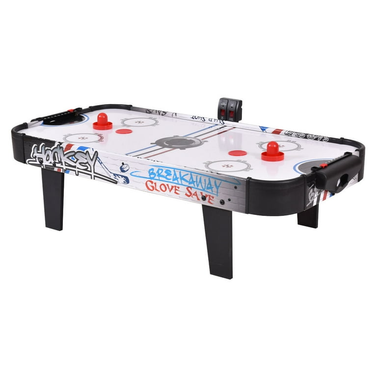 Costway 42 Air Powered Hockey Table Game Room Indoor Sport Electronic Scoring 2 Pushers