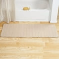 thumbnail image 2 of Lavish Home Memory Foam Striped Extra Long Bath Mat, 24 by 60", Ivory, 2 of 10
