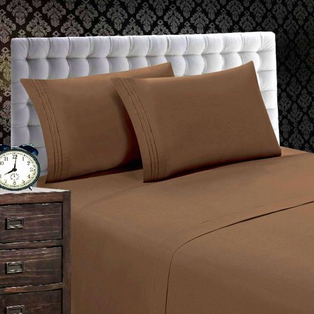 Luxury Softness 4-Piece Bed Sheet Set - Wrinkle & Fade Resistant - Deep Pocket - Taupe - Premier Hotel Quality - 16inch
