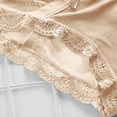 thumbnail image 5 of Puntoco Ropa interior para mujer, bragas finas de encaje sexy sin costuras, de malla, de cintura baja, de gran tamaño, con lazo para niña, 5 of 5