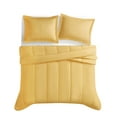 thumbnail image 4 of Brooklyn Loom Solid 100% Cotton Percale Mustard Yellow 3-Piece Full/Queen Comforter Set, Solid Casual themed, Adult Bedding, OEKO-TEX Certified, 4 of 9
