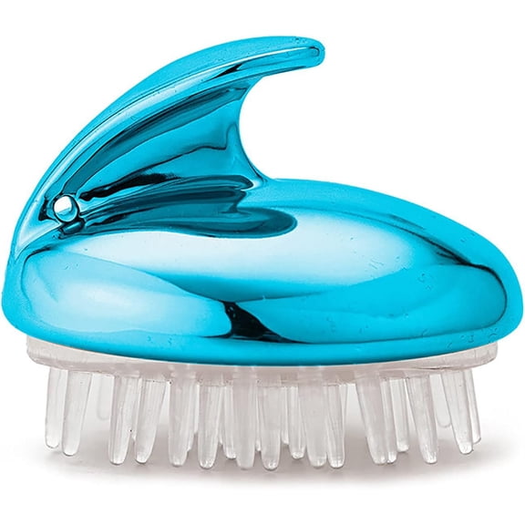 Hair Scalp Massager Shampoo Brush Shower Head Scrubber Cleanser for Hair Growth Ease Dandruff for Women and Men(Size:2pcs,Color:Blue)