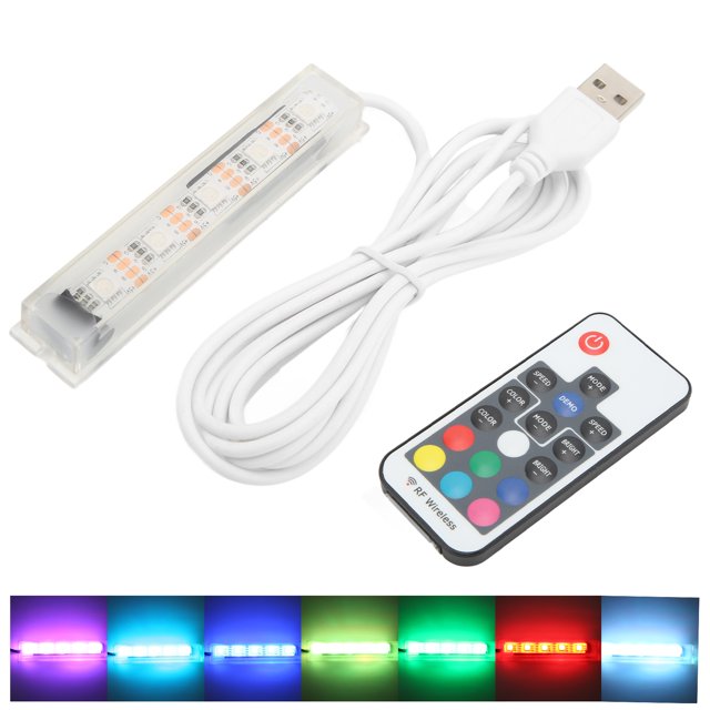 Fish Lamp, Adjustable Brightness Soft Light Colorful Small Aquarium Light Multipurpose For Landscape For Aquatic Plants Black Wire,White Wire