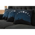 thumbnail image 5 of Ambesonne Moon Throw Pillow Cover 4 Pack, Lunar Phases and Stars Hill, 24", Grey and Black, 5 of 5