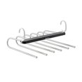 thumbnail image 4 of DOLITY Pants Hanger Foldable 90 degree Rotating Hooks Pants Rack for Scarves Skirts Layers Black, 4 of 7