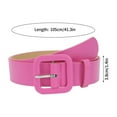 thumbnail image 2 of Women Leather Belt Candy Color Fashion Square Buckle Belt Ladies Belt for Jeans Pants Dresses White, 2 of 4