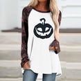 thumbnail image 3 of Blusa suelta informal de manga larga con cuello redondo para mujer, camisas con estampado de Halloween Fridja fjkfkj2389, 3 of 5