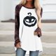 thumbnail image 2 of Blusa suelta informal de manga larga con cuello redondo para mujer, camisas con estampado de Halloween Fridja fjkfkj2388, 2 of 5