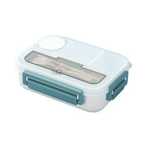 SLYNSHome Bento Lunch Box,Containers for Adults Men Women with 4 Compartments,Food Container with Utensils Microwave & Dishwasher Safe