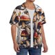 thumbnail image 2 of Balery Cute Forest Mushrooms Camisa Casual de Manga Corta con Botones para Hombre, Texturizada, Estilo Cubano, para Playa, Verano-4X-Large, 2 of 5