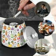 thumbnail image 4 of Yayeee Ashtray with Lid for Cigarette Smokeless Stainless Steel Home Ash Holder, Cute Vegetables, 4 of 7