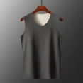 thumbnail image 3 of Bovxnpu Mens Fleece Lined Thermal Top Pajamas Top, Mens Winter Warm Thermal Tank Top Fleece Lined Sleeveless Vests, 3 of 5
