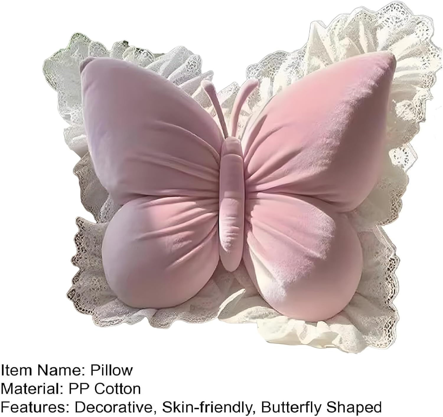 Butterfly Pillow - Butterfly Shaped Throw Pillow, Butterflies Stuffed Seat Cushion | Butterflies Throw Pillows for Baby Birthday Christmas Stocking Stuffers Sofa Bed Couch Desk Girls Kids Adults