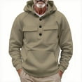 thumbnail image 4 of Tactical Hoodies for Mens Multi-Functional Long Sleeve Sweatshirt Athletic Stretch Ultra Soft Textured Pullover Sweater Blouses Half Zip Casual Warm Blouse with Pockets, 4 of 6