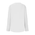 thumbnail image 7 of Aboser Womens Casual Long Sleeve Shirts Trendy Crew Neck Shirt Tops Loose Fit Plain Tshirts Comfortable Soft Classic Shirts Solid Color Pullover Top White M, 7 of 7