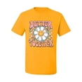 thumbnail image 2 of Wild Bobby Retro Better Together Daisy Smiley Face Checkered Background Vintage Men Tee, Gold, X-Large, 2 of 6