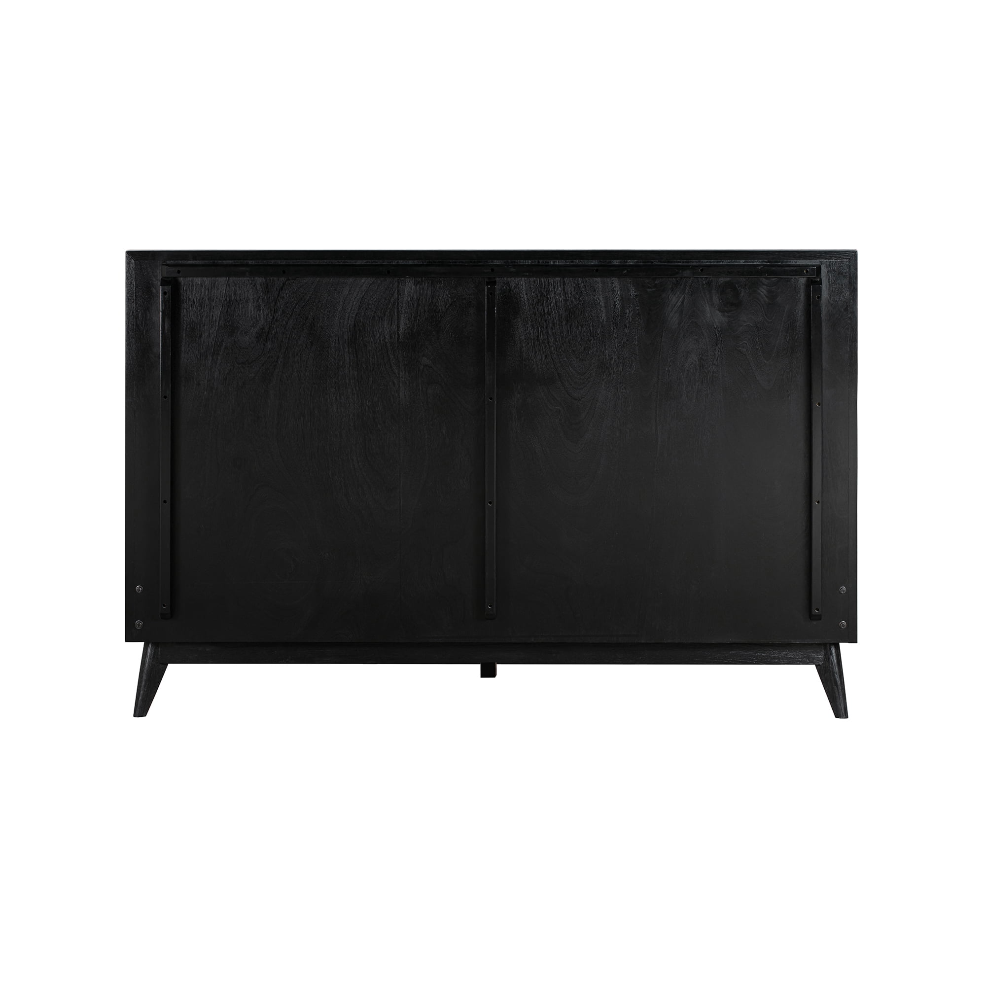 Carnaby Queen Platform Bed Frame in Black Brushed Oak Wood