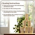 thumbnail image 4 of Pure Brass Glass Tumbler With Embossed Design Set Of 6 - Gold, 270ml Each | Drinkware & Tableware, Jug For Serving & Drinking Water Tableware - Hand Made, Easy To Carry, Easy To Clean, 4 of 5