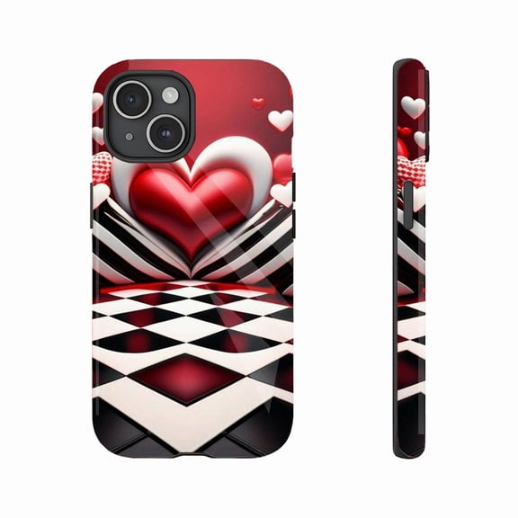 Valentine's Day Heart Design Chic Durable Soft TPU Phone Case for iPhone 11/12/13/14/15/16 (Pro Max/Plus) - Ideal for Couples, Scratch-Resistant & Stylish