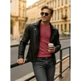 thumbnail image 4 of OALUXE Ribbed Long Sleeve Shirts for Men Crewneck Undershirts Thermal Basic Tops, 4 of 7