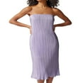 thumbnail image 1 of Robe d'Été Plissée de Couleur Unie pour Femmes, 1 of 9