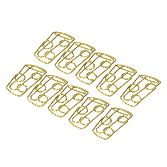 Clips de papel, 50 piezas Clips de papel dorados Clips de papel pequeños Diseñados con precisión