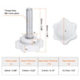 thumbnail image 2 of Uxcell 20 Pieces Star Knobs M6 x 25mm Thread 25mm 6-Point Head Stud Knob Hand Clamping Screw White, 2 of 6