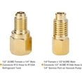thumbnail image 4 of R12 R22 to R134a Adapters, R134A Refrigerant Tank Adapter Kit with Valve Core Remover, 1/4" Male to 1/2" Female, 1/4’’ SAE Female X 1/2’’ Male Refrigerant Tank Adapters, 4 of 8