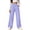 Sky Blue, variant on Wenini Women's High Waist Colorful Plaid Print Casual Pants Fashion Wide Leg Trousers