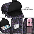 thumbnail image 4 of Sling Backpack,Purple Halloween Ghost Pumpkin Skull Pattern Sling Bag with Water Bottle Holder,Waterproof Sling Bag for Men/Women with Headphone Jack for Hiking,Travel, 4 of 6