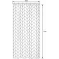 thumbnail image 2 of Small Stall 36Wx72H Inch Shower Curtain,Narrow RV Walkin Black White Herringbone Modern Bathroom Curtains,Half Stand Up Zig Zag Chevron Camper Bathroom Accessories Waterproof Fabric 7 Hooks, 2 of 6
