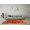 thumbnail image 3 of Ahgly Company Indoor Round Oriental Orange Industrial Area Rugs, 8' Round, 3 of 4