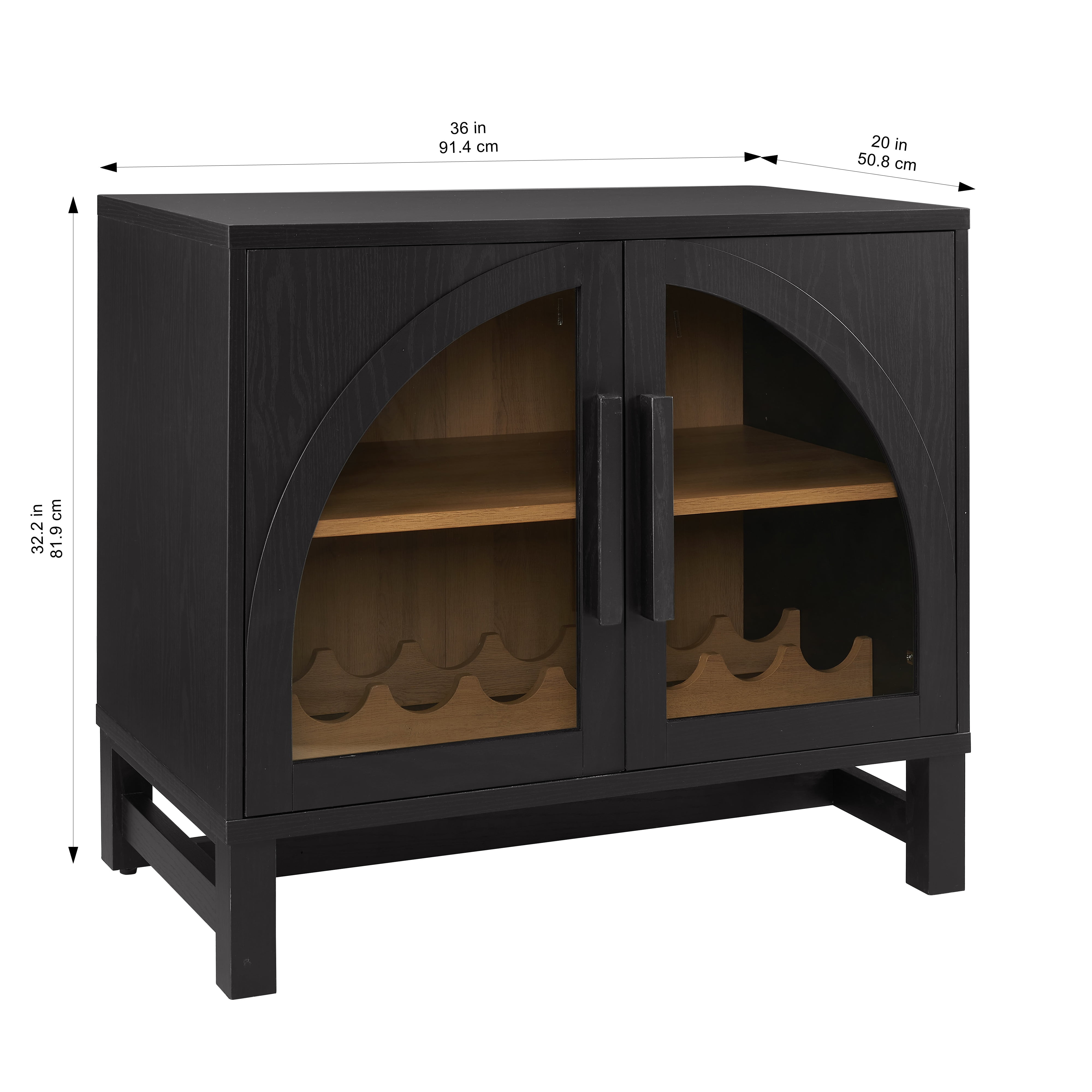 Better Homes & Gardens Juliet Bar Cabinet with Storage, Black