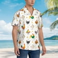 thumbnail image 5 of Goofa Funny Chicken Hawaiian Shirt for Men, Unisex Summer Beach Casual Short Sleeve Button Down Shirts,Aloha Tropical Floral print shirt-Small, 5 of 9