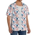 thumbnail image 4 of Disketp Men's Hawaiian American Gnomes Print Shirts Button Down Holiday Beach Shirts-X-Large, 4 of 7