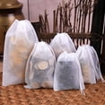 thumbnail image 2 of Xiao Hua 200 bolsas de filtro desechables con cordón de 3,54 x 3,93 pulgadas para infusores de té sueltos y especias de café., 2 of 5