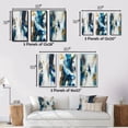 thumbnail image 4 of Designart "Spirit Abstract Nova Blue and Gold II" Abstract Painting Wall Art Set Of 3 - Modern Gold Gallery Wall Set For Home Decor, 4 of 6