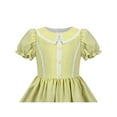 thumbnail image 4 of Girls Dress Green Lace Button Short Puff Sleeve Elegant Casual Formal 6 Years, 4 of 7