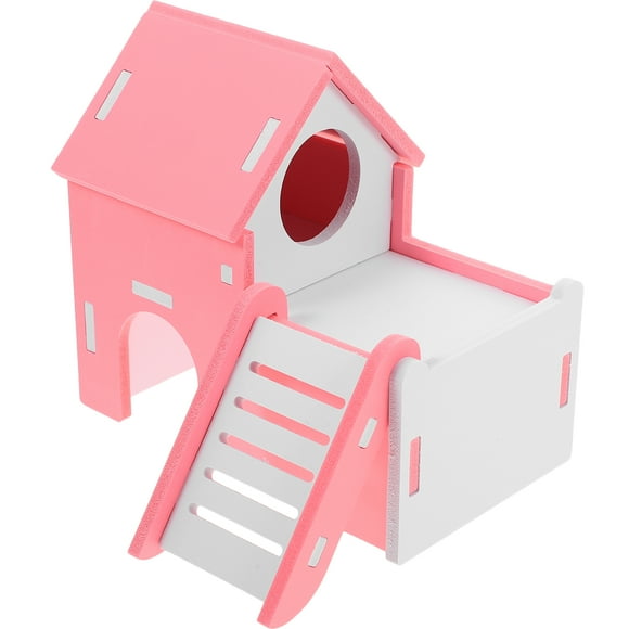Guinea Pig Hideout House with Ramp Small Animal Habitat Guinea Pig Chinchilla House