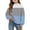 Blue, variant on Grblisyd Sweatshirts for Girls Cute Color Block Preppy Loose Hoodies Crewneck Raglan Long Sleeve Pullover Tops