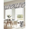 thumbnail image 6 of Black Grey Spring Floral Valances for Windows, Summer Botanical Watercolor Rustic Light Filtering Kitchen Curtains, Rod Pocket Window Valance Curtains for Living Room Bedroom, 42" W x 12" L, 2 Panels, 6 of 9