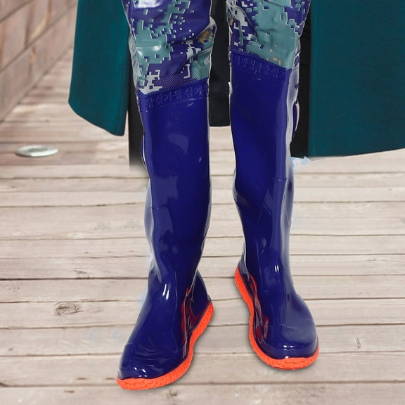 KONTONTY 1 Pair Hip Boots High Waterproof Waders PVC Wading Boots Breathable Lightweight High Knee Length Water Pants Size 44