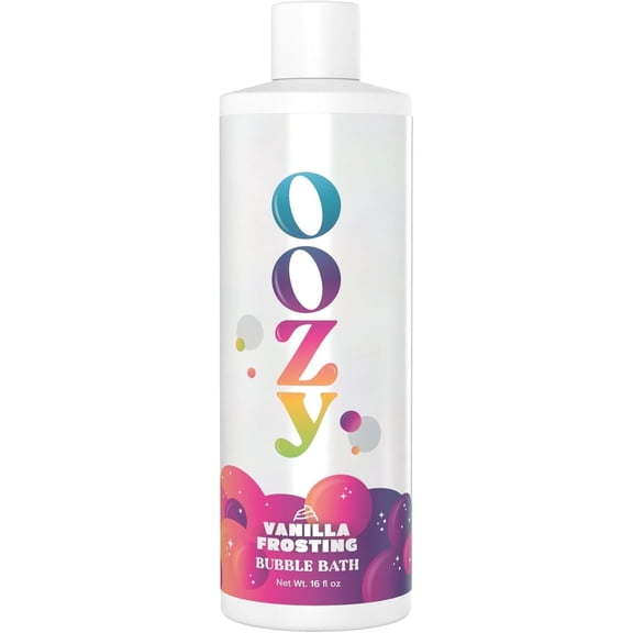 OOZE Vanila Frosting Bubble Bath for Kids (473ml) - Cruelty-Free Formula w/Sweet Vanilla Scent – Paraben-Free Kids Bubble Bath – Made in The USA
