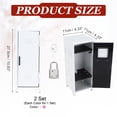 thumbnail image 2 of Mini Locker 4.3 x 10.8 Inch, 2 Pcs Small Locker with Lock Keys, Metal Money Safe Storage Box for Desk Bedroom, White/Rose Red, 2 of 7