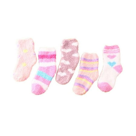 

Panda Superstore PL-CLO1258892011-KELLY00360-RP Baby Girls Socks for 3-5 Year-old Girls Thick Short Stockings Kids Cute Crew Socks Warm - 8 Piece