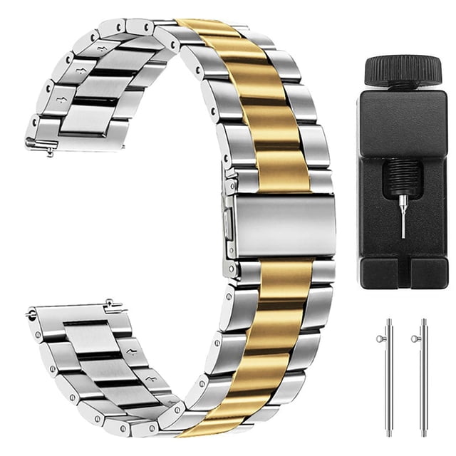 Correa Metálica de Acero Inoxidable de 22mm con Tres Diseños Versátil Elegante y Cómoda