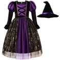 thumbnail image 2 of Disfraz de Halloween para niñas, vestido de princesa para niños, cumpleaños, Carnaval, fiesta de Halloween, Cosplay de fantasía, ropa de bruja, vestido de espectáculo, 2 of 4