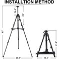 63"30" Reinforced Artist Easel Stand, Extra Thick Aluminum Metal