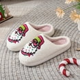 thumbnail image 2 of Womens Mens Cute Cartoon Christmas House Slippers Plush Bedroom Slide Shoes Non Slip Indoor Slippers, 2 of 5